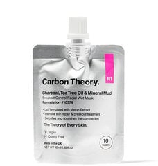 Kasvonaamio Carbon Theory Charcoal, Tea Tree Oil &amp; Mineral Mud Breakout Control Facial Wet Mask, 50 ml hinta ja tiedot | Kasvonaamiot ja silmänalusaamiot | hobbyhall.fi