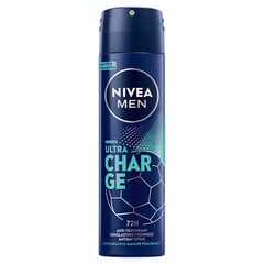 Suihkutettava antiperspirantti Nivea Men Ultra Charge miehille, 150 ml hinta ja tiedot | Nivea Hygieniatuotteet | hobbyhall.fi