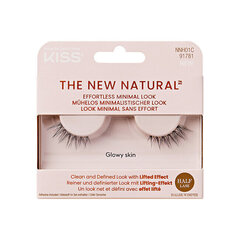 Liimattavat irtoripset Kiss The New Natural Half Lash Glowny Skin hinta ja tiedot | Irtoripset ja ripsentaivuttimet | hobbyhall.fi