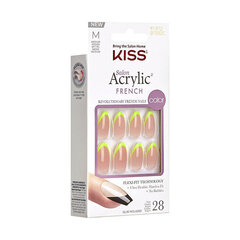 Tekokynnet Kiss Salon Acrylic French Hype, 28 kpl hinta ja tiedot | Manikyyri- ja pedikyyritarvikkeet | hobbyhall.fi