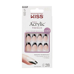 Tekonivelsarja Kiss Salon Acrylic French Flame, 28 kpl hinta ja tiedot | Manikyyri- ja pedikyyritarvikkeet | hobbyhall.fi