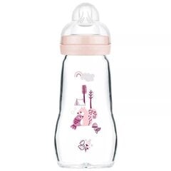 Stiklinis buteliukas Mam Feel Good Forest 1254, 2+ mėn, 260 ml hinta ja tiedot | Tuttipullot ja tarvikkeet | hobbyhall.fi