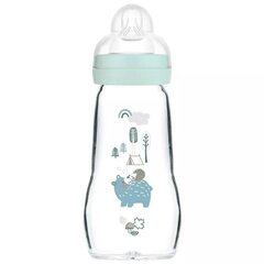 Stiklinis buteliukas Mam Feel Good Forest, 2+ mėn, 260 ml hinta ja tiedot | Tuttipullot ja tarvikkeet | hobbyhall.fi