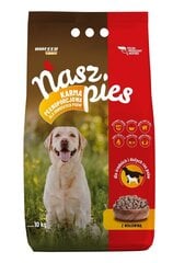 Biofeed Nasz Pies aikuisille keskikokoisille ja suurille roduille naudanlihalla, 15 kg hinta ja tiedot | Koiran kuivaruoka | hobbyhall.fi