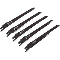 Varasahanterät 5 kpl puulle 150x19x1,2 mm FASTER TOOLS (8795). hinta ja tiedot | Sahat ja sirkkelit | hobbyhall.fi