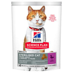 Hill's Science Plan steriloiduille kissoille ankan kera, 300 g hinta ja tiedot | Kissan kuivaruoka | hobbyhall.fi