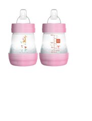 Mam Easy Start Anti-Colic -pullo, vaaleanpunainen, 0+ kk, 160 ml hinta ja tiedot | Tuttipullot ja tarvikkeet | hobbyhall.fi