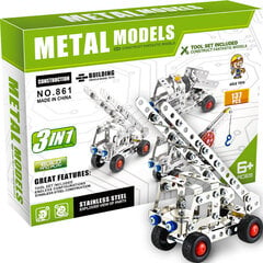 Metallirakentaja FantasyHome 3 in 1, 137 kpl hinta ja tiedot | FantasyHome Lelut yli 3-vuotiaille lapsille | hobbyhall.fi