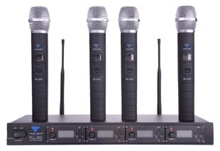 Pll-400 uhf-mikrofoni 4 kanavaa (4 käsimikrofonia) hinta ja tiedot | Mikrofonit | hobbyhall.fi