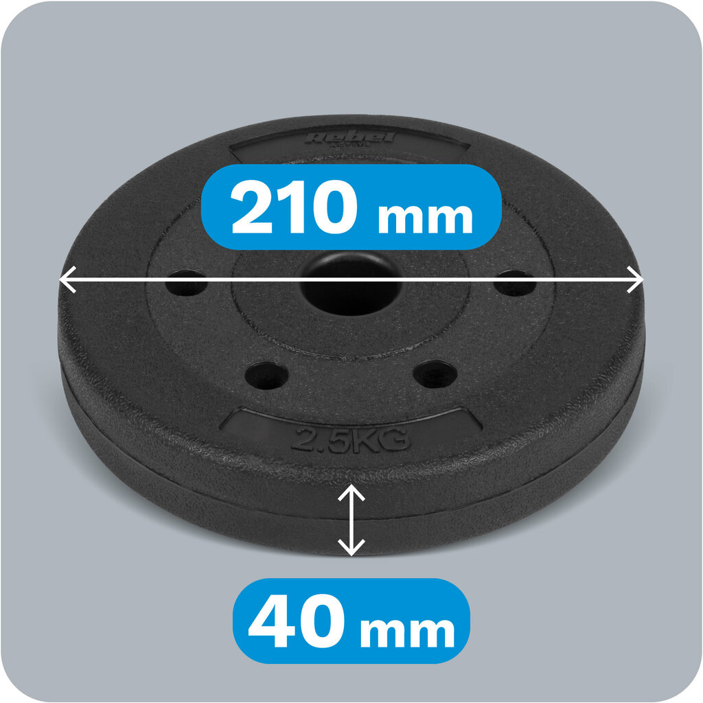 Painosarja 4x2,5 kg hinta ja tiedot | Käsipainot, kahvakuulat ja voimaharjoittelu | hobbyhall.fi