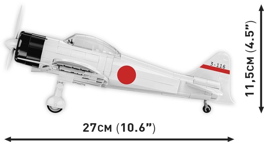 Cobi HC Mitsubishi A6M2 -hävittäjä hinta ja tiedot | LEGOT ja rakennuslelut | hobbyhall.fi