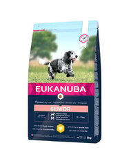 Eukanuba Caring Senior keskikokoisille aikuisille koirille kanoilla, 3 kg hinta ja tiedot | Koiran kuivaruoka | hobbyhall.fi