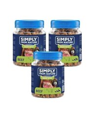 Simply From Nature Smart Bites nauta, 3 x 130 g hinta ja tiedot | Koiran herkut | hobbyhall.fi