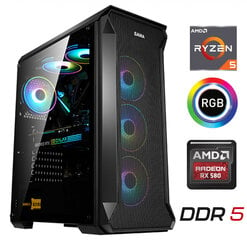 Ryzen 5 5500 8GB 1TB SSD RTX 4060 8GB NoOs hinta ja tiedot | Pöytätietokoneet | hobbyhall.fi