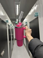 Freshy Cup Traveler juomalasi oljilla Pastelli pinkki 1,2 l vesikuppi, vesikannu, termospullo hinta ja tiedot | Termoskannut ja termosmukit | hobbyhall.fi