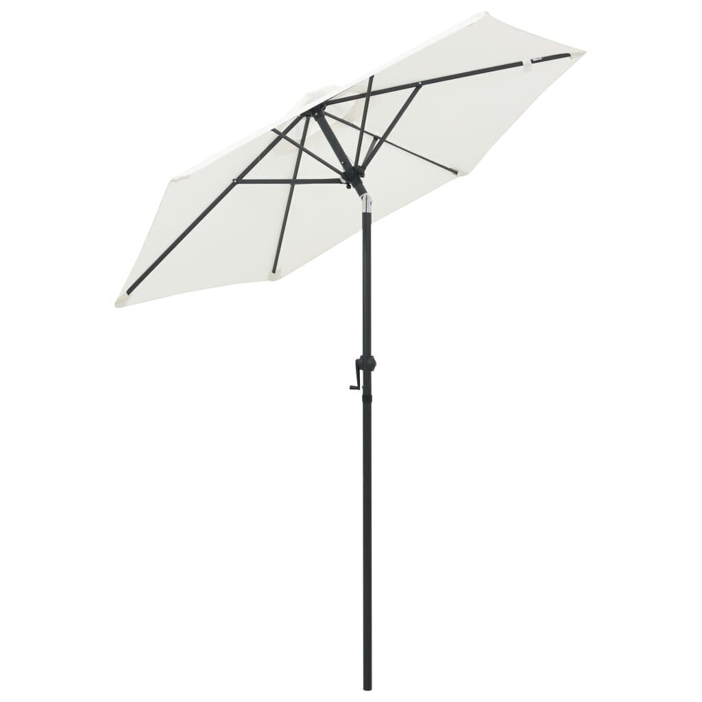 vidaXL Aurinkovarjo hiekanvalkoinen 200x224 cm alumiini hinta ja tiedot | Aurinkovarjot ja markiisit | hobbyhall.fi