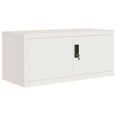 vidaXL Arkistokaappi valkoinen 90x40x240 cm teräs hinta ja tiedot | Olohuoneen kaapit ja lipastot | hobbyhall.fi