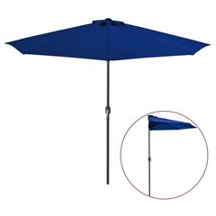 vidaXL Aurinkovarjo ulkotiloihin alumiinitanko sininen 300x155x223 cm hinta ja tiedot | Aurinkovarjot ja markiisit | hobbyhall.fi