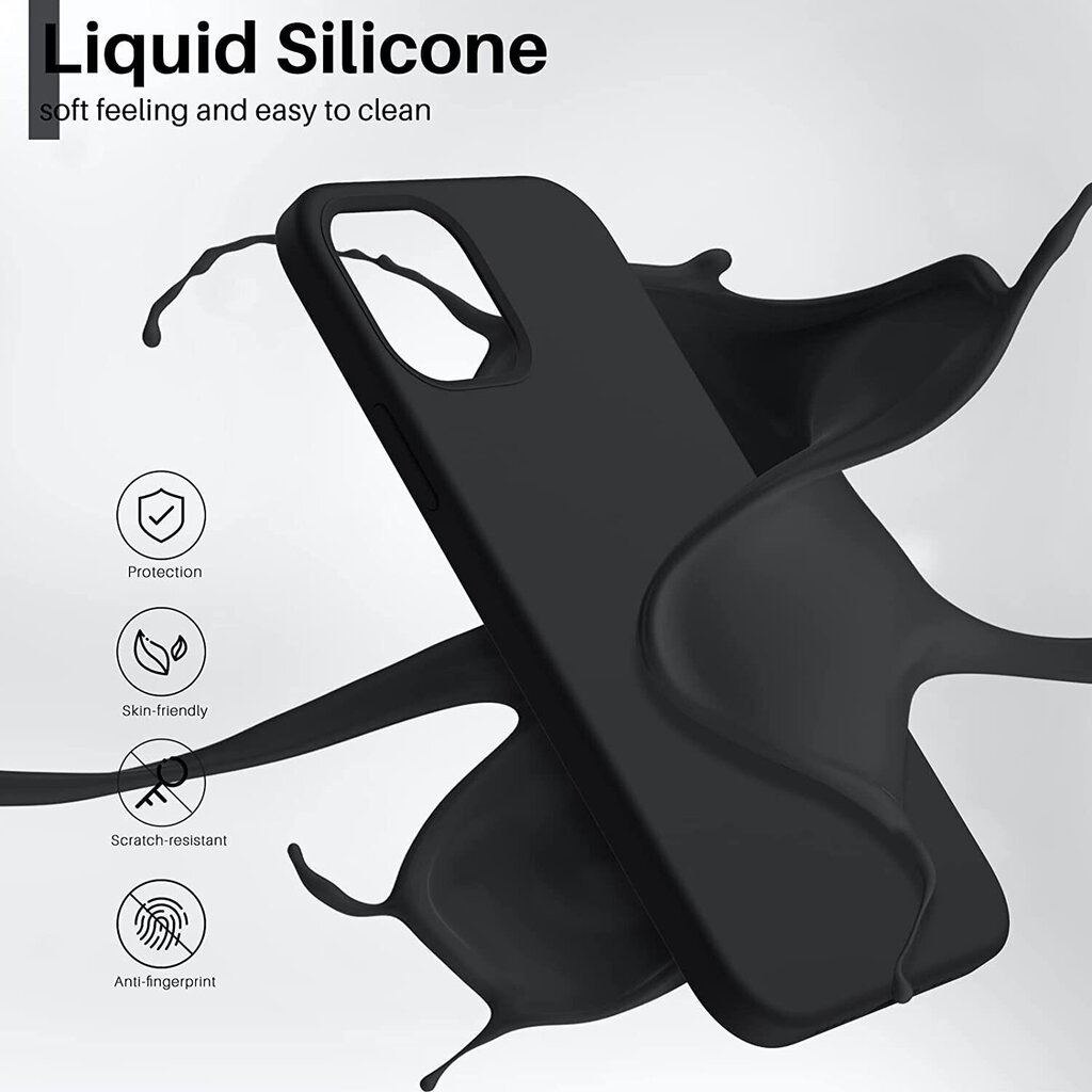 Case Liquid Silicone 1.5mm Xiaomi Redmi Note 13 5G black hinta ja tiedot | Puhelimen kuoret ja kotelot | hobbyhall.fi