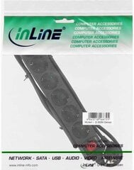 Jatkojohto InLine 6 pistoketta, 1,5 m, musta hinta ja tiedot | InLine Valaistus ja sähkölaitteet | hobbyhall.fi