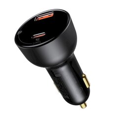 Auton pikalaturi, Baseus, USB/USB-C PPS QC PD, 100 W., musta hinta ja tiedot | Sähköiset lisätarvikkeet | hobbyhall.fi