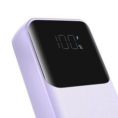 Minivirtapankki, Joyroom JR-PBC071, integroidut kaapelit, 10000 mAh., 30 W., vaalea violetti hinta ja tiedot | Varavirtalähteet | hobbyhall.fi