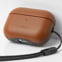 Uniq Terra Apple AirPods Pro 2 -kotelo aito nahka ruskea/toffeenruskea hinta ja tiedot | Kuulokkeiden tarvikkeet | hobbyhall.fi