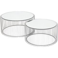 Kahvipöytä Pöytä Wire Silver, 2 esinettä hinta ja tiedot | Sohvapöydät | hobbyhall.fi