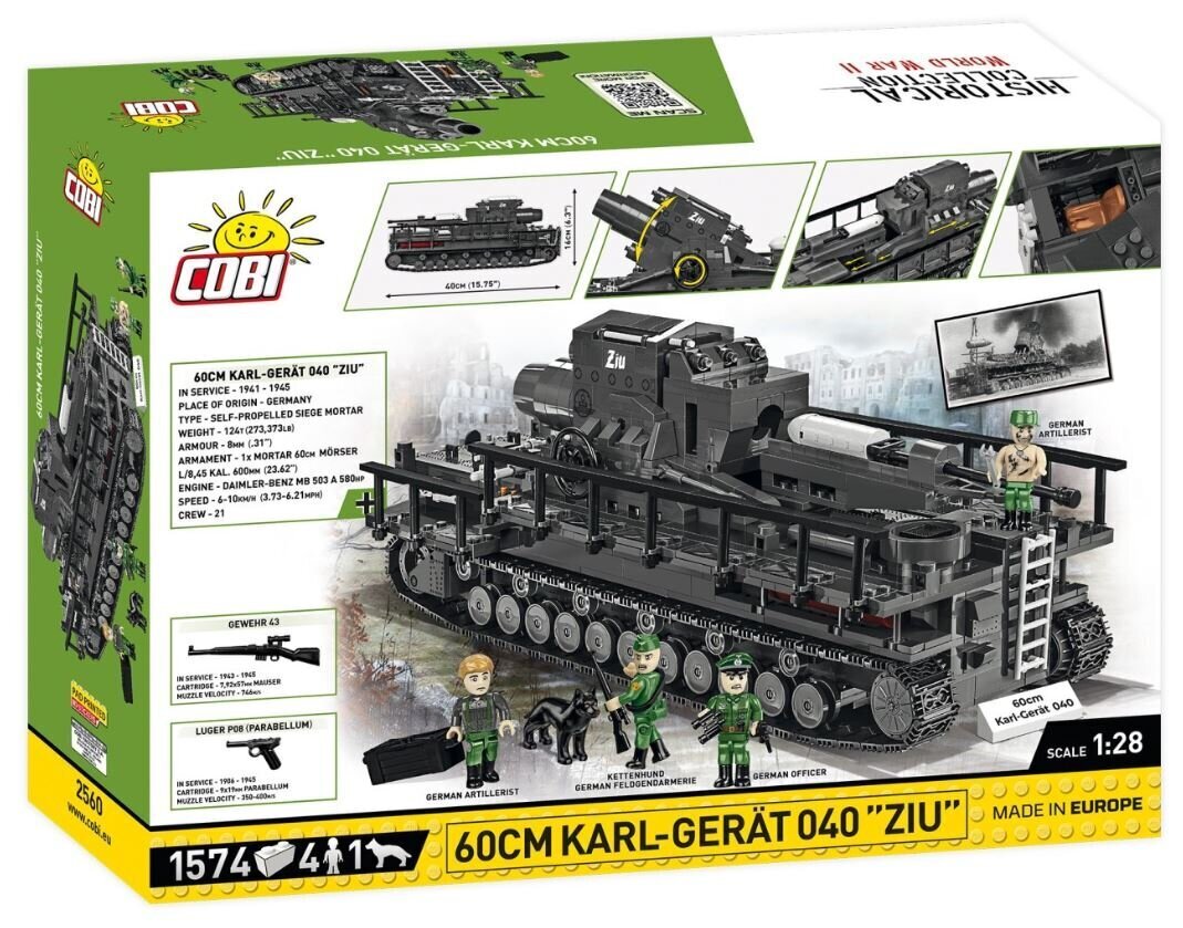 Cobi HC WWII 60cm Karl-Gerat hinta ja tiedot | LEGOT ja rakennuslelut | hobbyhall.fi