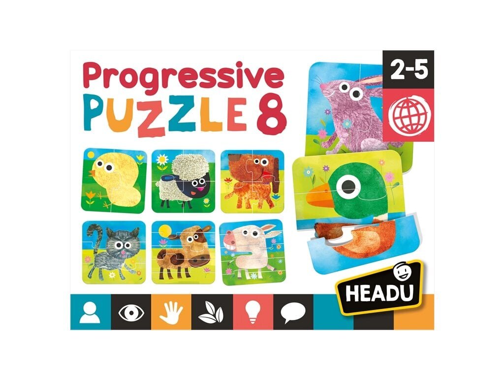 HEADU Progressiiviset palapelit 2-5-vuotiaat 23936 hinta ja tiedot | Palapelit | hobbyhall.fi