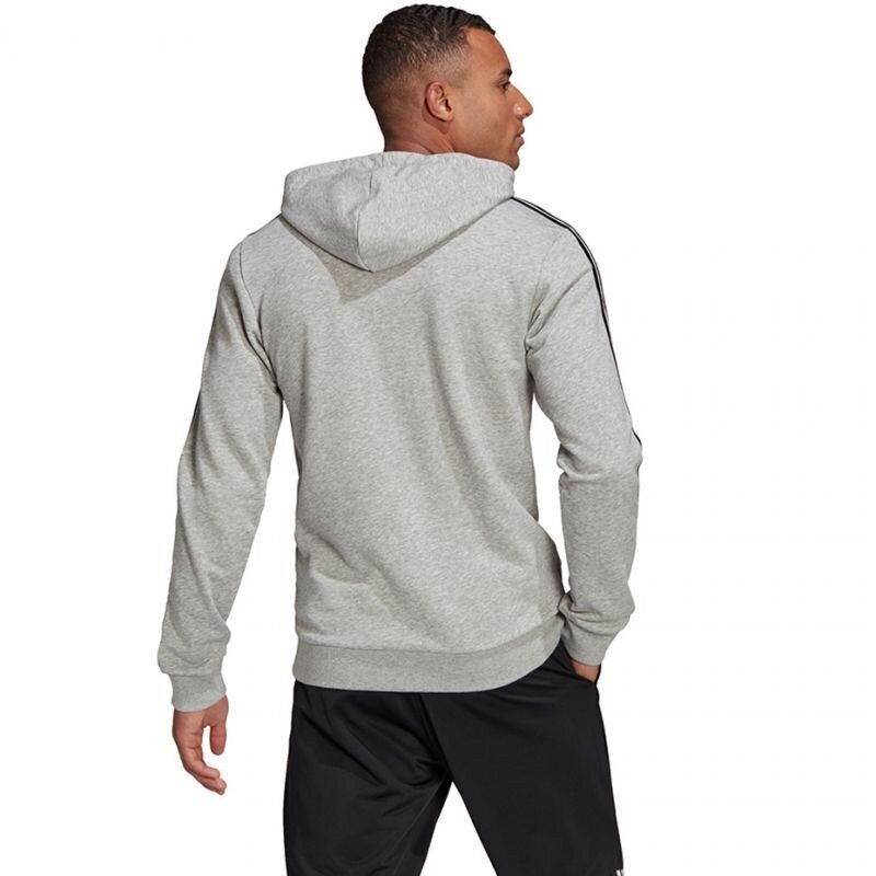 Miesten neule Adidas Essentials Hoodie M GK9080, harmaa hinta ja tiedot | Miesten puserot ja hupparit | hobbyhall.fi