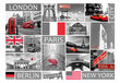 Valokuvatapetti - London, Paris, Berlin, New York 300x210 cm hinta ja tiedot | Valokuvatapetit | hobbyhall.fi