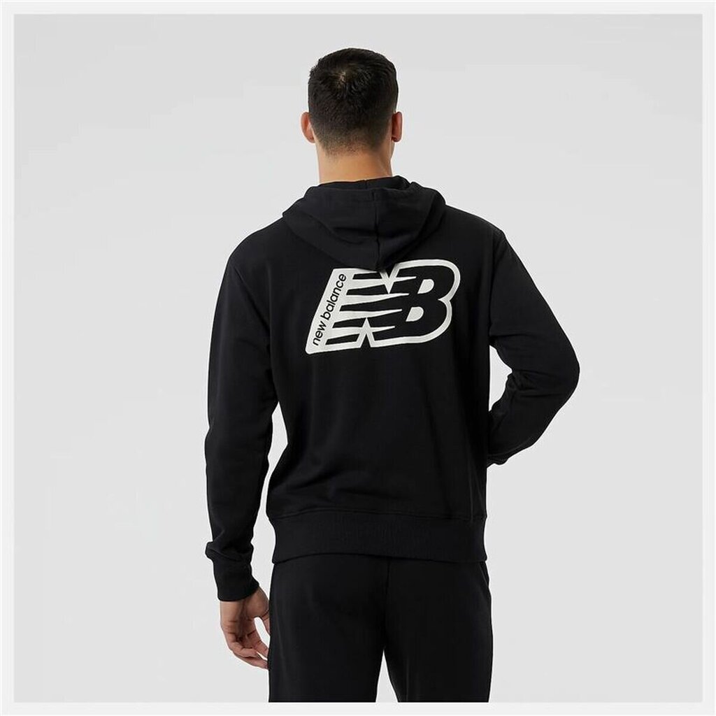 Miesten New Balance Essentials -fleecehuppari, musta hinta ja tiedot | Miesten puserot ja hupparit | hobbyhall.fi