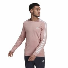 Miesten collegepaita Adidas Essentials French Terry 3 Stripes, pinkki hinta ja tiedot | Miesten puserot ja hupparit | hobbyhall.fi