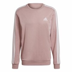 Miesten collegepaita Adidas Essentials French Terry 3 Stripes, pinkki hinta ja tiedot | Miesten puserot ja hupparit | hobbyhall.fi