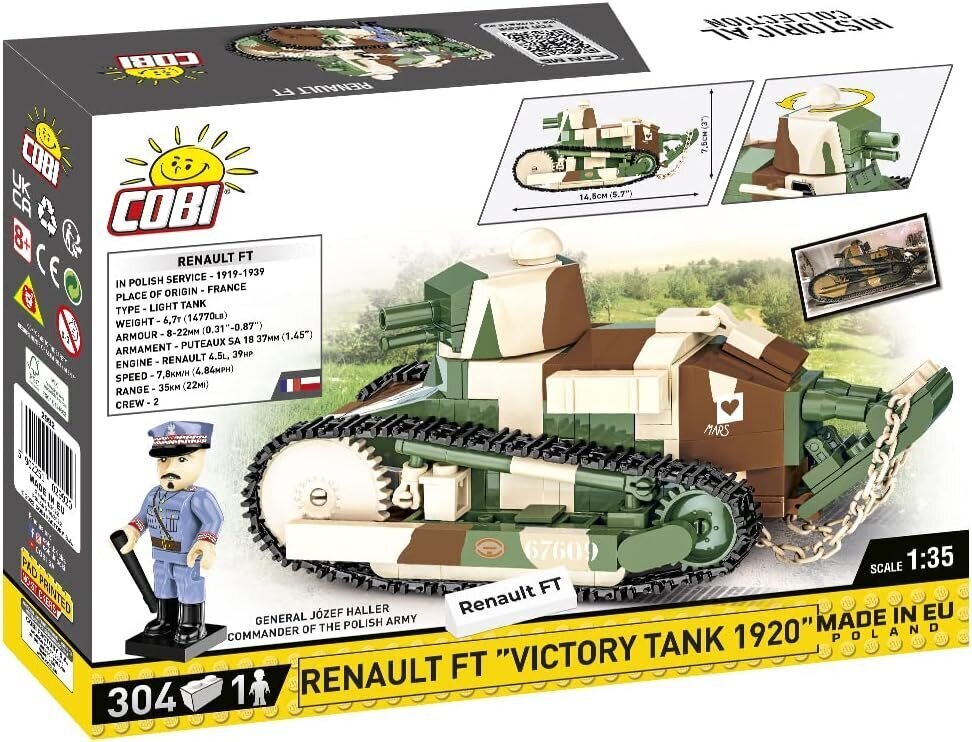 Cobi Great War Renault FT Victory -tankki hinta ja tiedot | LEGOT ja rakennuslelut | hobbyhall.fi