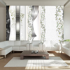 Valokuvatapetti - Parade of orchids in shades of gray 100x70 cm hinta ja tiedot | Valokuvatapetit | hobbyhall.fi