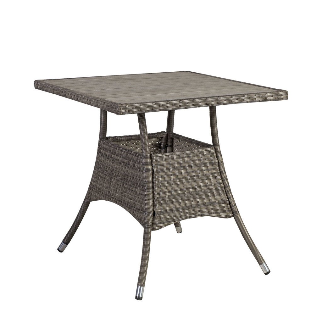 Paloma-pöytä, 74 x 74 x 72,5 cm, ruskeanharmaa hinta ja tiedot | Puutarhapöydät | hobbyhall.fi