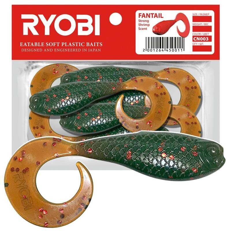 Pehmeä viehe Twister Scented Ryobi Fantail 51mm CN003 8kpl hinta ja tiedot | Vieheet ja uistimet | hobbyhall.fi