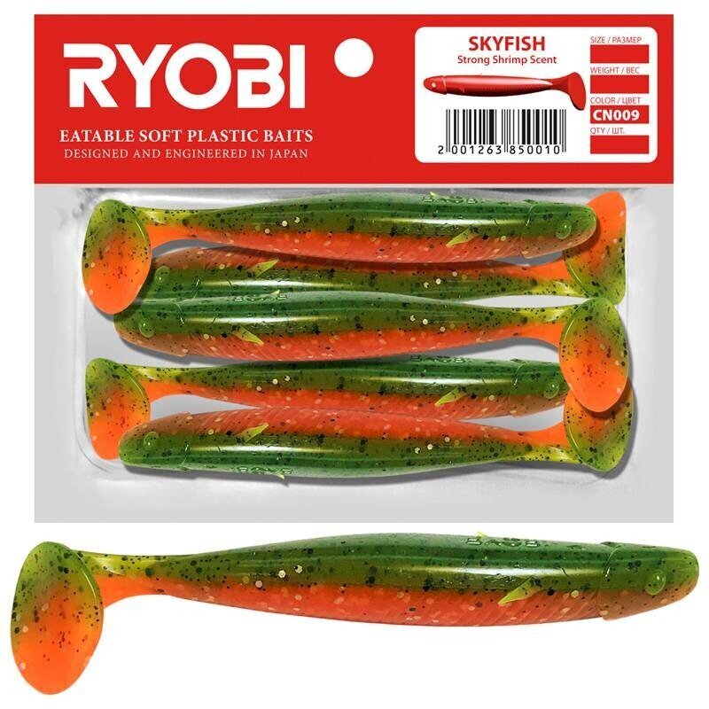 Pehmeä viehe Tuoksuva Ryobi Skyfish 109mm CN009 3kpl hinta ja tiedot | Vieheet ja uistimet | hobbyhall.fi