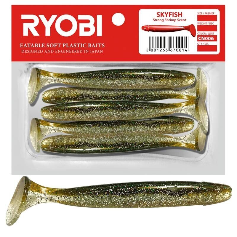 Pehmeä viehe Tuoksuva Ryobi Skyfish 109mm CN006 3kpl hinta ja tiedot | Vieheet ja uistimet | hobbyhall.fi