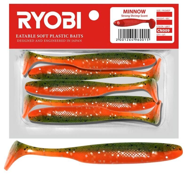 Pehmeä viehe Tuoksu Ryobi Minnow 93mm CN009 5kpl hinta ja tiedot | Vieheet ja uistimet | hobbyhall.fi