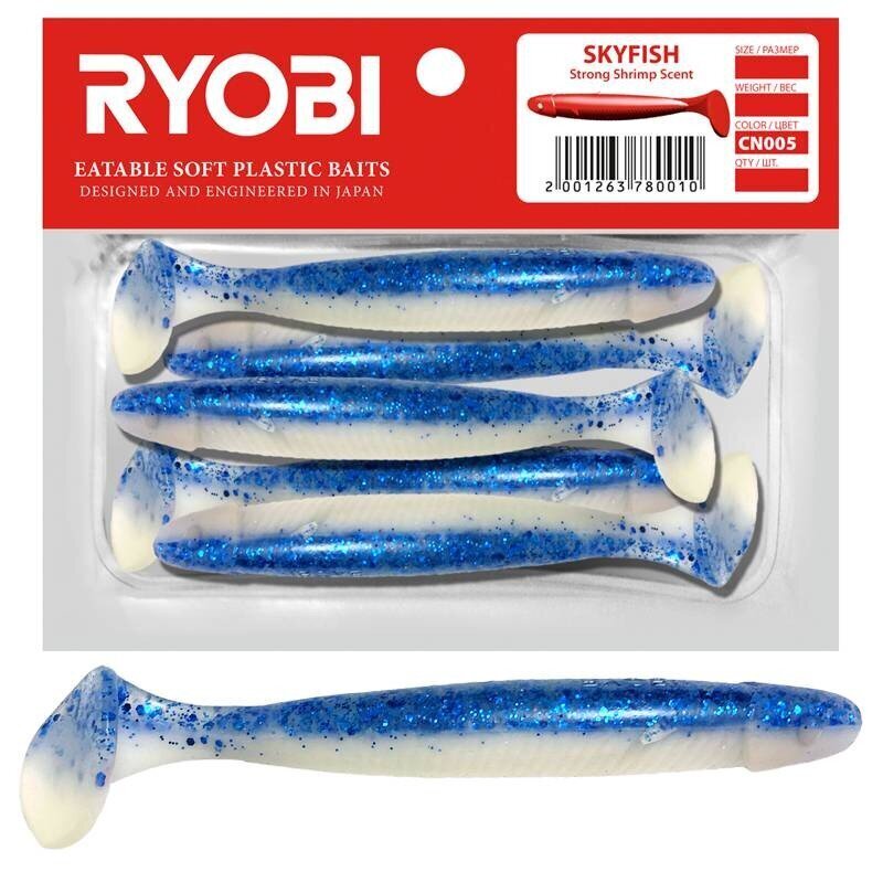 Pehmeä viehe Tuoksuva Ryobi Skyfish 109mm CN005 3kpl hinta ja tiedot | Vieheet ja uistimet | hobbyhall.fi