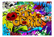 Valokuvatapetti - Scary graffiti 300x210 cm hinta ja tiedot | Valokuvatapetit | hobbyhall.fi