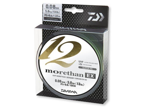 Punottu siima Daiwa Morethan 12 Braid EX+SI 0,18mm 135m limenvihreä hinta ja tiedot | Siimat | hobbyhall.fi