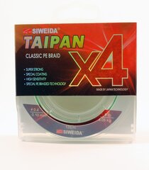 Punottu siima SWD Taipan Classic PE X4 0,10mm 135m 4,05kg vaaleanvihreä hinta ja tiedot | Siimat | hobbyhall.fi