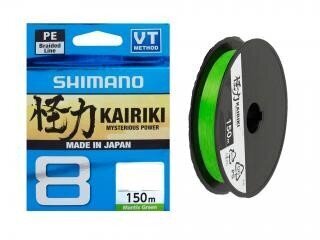 Punottu siima Shimano Kairiki 8 PE Mantis green 150m 0,23mm 22,5kg hinta ja tiedot | Siimat | hobbyhall.fi