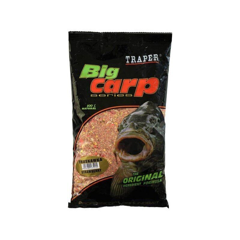 Groundsyötti TRAPER Big Carp Strawberry 1kg hinta ja tiedot | Kalanrehu | hobbyhall.fi