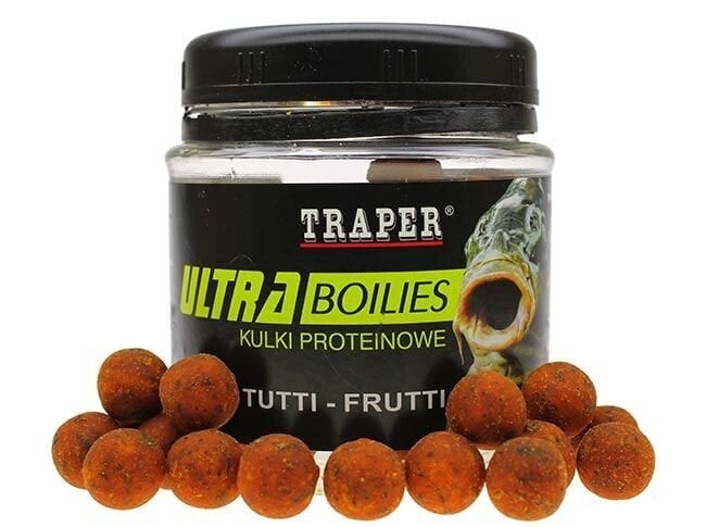 Groundbait TRAPER Ultra Boilies Tutty-Frutty 12mm 100g hinta ja tiedot | Kalanrehu | hobbyhall.fi