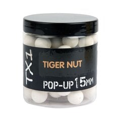 Bait TX1 Pop-Up Tiger Nut 15mm 100g fluo-white hinta ja tiedot | Kalanrehu | hobbyhall.fi